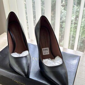 8.5 Wide Black Stiletto Pumps